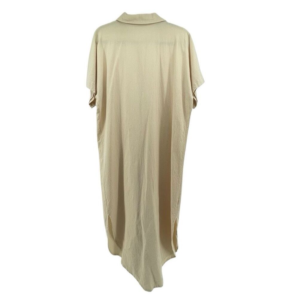 Cupshe Cotton Gauze Maxi Cover Up Shirt Dress Beach Duster One Size - Picture 4 of 14